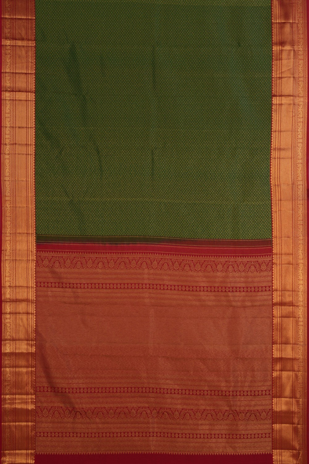 Image of Green Brocade Kanchipattu Saree